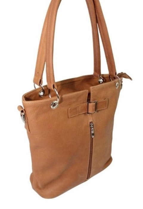 Torebka Skórzana MAGRE (PL) ELA BIS Skóra Naturalna Gładka BRĄZOWA