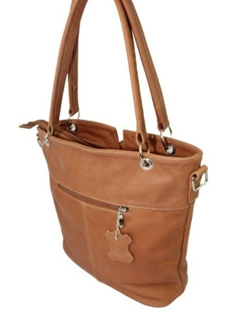 Torebka Skórzana MAGRE (PL) ELA BIS Skóra Naturalna Gładka BRĄZOWA