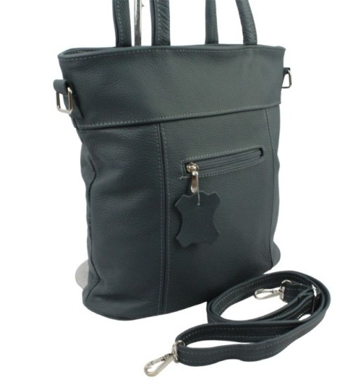 Torebka Skórzana MAGRE (PL) LENA Skóra Naturalna GRANATOWA