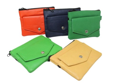 Etui Na Klucze Skórzane Polska Galanteria (PL) KC-01 Skóra Naturalna Kluczówka Duża Na Jeden Komplet Kluczy 12,5 x 10 x 1,5 [cm]