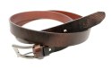 Pasek Męski Skórzany BETLEWSKI (PL) Skóra Naturalna Licowa EXTRA Gładki 30 mm BRĄZOWY GNIECIONY XXL