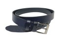 Pasek Męski Skórzany BETLEWSKI (PL) Skóra Naturalna Licowa EXTRA Gładki 30 mm CIEMNY GRANATOWY