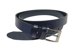 Pasek Męski Skórzany BETLEWSKI (PL) Skóra Naturalna Licowa EXTRA Gładki 30 mm CIEMNY GRANATOWY