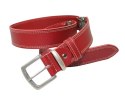 Pasek Skórzany HADA (PL) Skóra Licowa EXTRA VINTAGE MISSISSIPI BLUES 40 mm CZERWONY