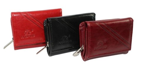 Portfel Damski ANDRUS (PL) Suwak Skóra Naturalna RFID 11 x 8,5 x 3,5 [cm]
