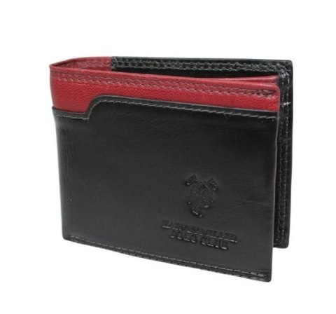 Portfel Męski Skórzany HARVEY MILLER 2807-992 Skóra Licowa Mały Poziomy Bez Zapięcia 11 x 8,5 x 2  [cm]