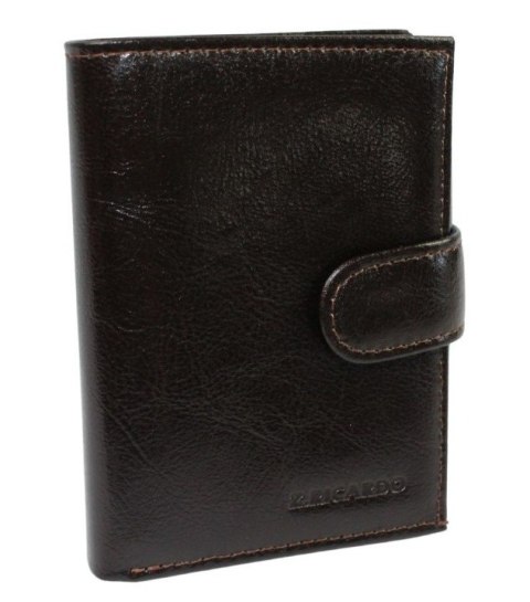 Portfel Męski Skórzany Z.RICARDO(PL) Skóra Licowa Duży Pionowy Z Zapinką Dwa Skrzydełka Duża Kieszeń Na Bilon ZR55A