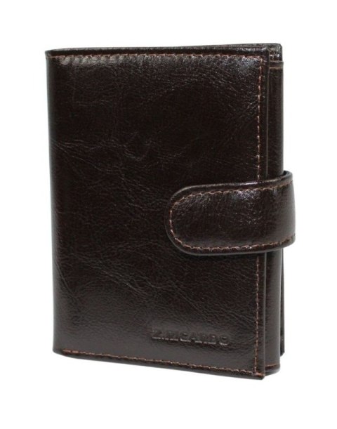 Portfel Męski Skórzany Z.RICARDO(PL) Skóra Licowa Duży Pionowy Z Zapinką Dwa Skrzydełka Duża Kieszeń Na Bilon ZR55A