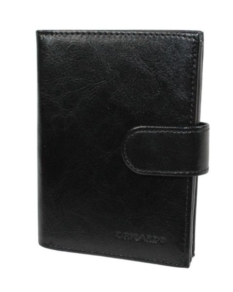 Portfel Męski Skórzany Z.RICARDO(PL) Skóra Licowa Duży Pionowy Z Zapinką Dwa Skrzydełka Duża Kieszeń Na Bilon ZR55A