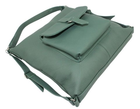 Praktyczny Plecak Skórzany Torebka 2 w 1 MAGRE (PL) AMELIA Skóra Naturalna Licowa CIEMNY ZIELONY