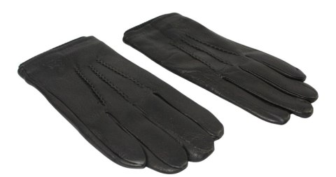 Rękawiczki Męskie PolskaGalanteria Ocieplane Z Ciemnym Ściągaczem Ze Skóry Renifera Rozmiar 11 1/2 CZARNE