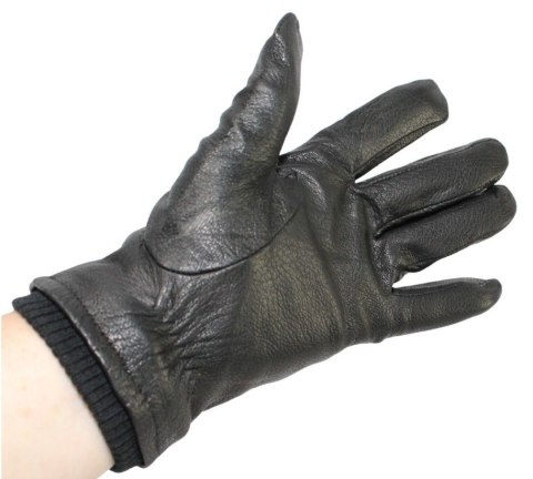 Rękawiczki Męskie PolskaGalanteria Ocieplane Z Ciemnym Ściągaczem Ze Skóry Renifera Rozmiar 11 1/2 CZARNE