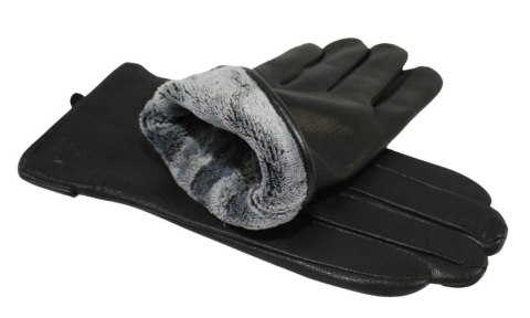 Rękawiczki Męskie PolskaGalanteria Ocieplane Ze Skóry Renifera Rozmiar 12 1/2 GŁADKIE CZARNE