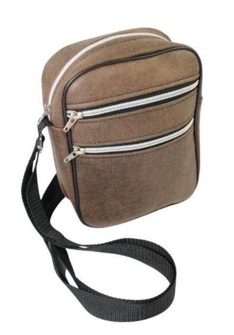 Skórzana Torba Męska Średnia Pionowa BRĄZOWA Antoszczyk (PL) 20 x 16 x 5 [cm]