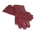 Skórzane Ocieplane Rękawiczki Damskie PolskaGalanteria.pl Ze Skóry Naturalnej BURGUND Rozmiar 9