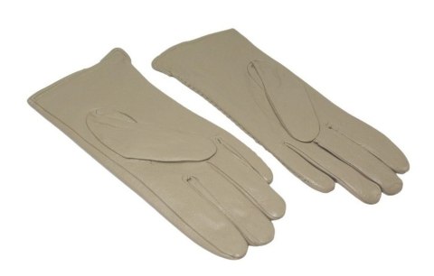 Skórzane Ocieplane Rękawiczki Damskie PolskaGalanteria.pl Ze Skóry Naturalnej CAPPUCINO o Rozmiar 9