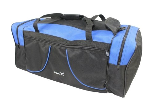 Torba Podróżna Średnia CONVEY (PL) CZARNO NIEBIESKA 62 x 24 x 24 [cm]