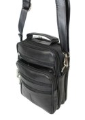 Torba męska skórzana CONVEY (PL) 8697 Pionowa Czarna 23 x 17 x 8 [cm]