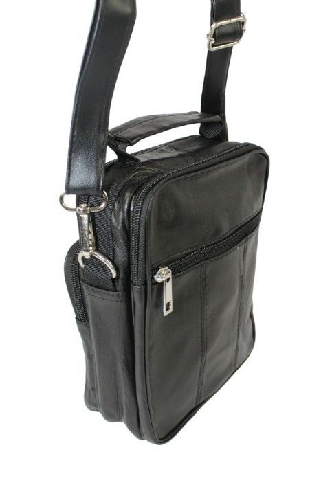 Torba męska skórzana CONVEY (PL) 8697 Pionowa Czarna 23 x 17 x 8 [cm]