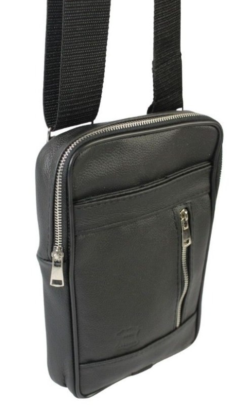 Torba męska skórzana GRETOS MAROUS  (PL) Pionowa CZARNY 25 x 16 x 4 [cm]