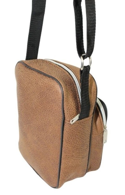 Torba/Saszetka Średnia Na Ramię WACEK MAŁY Antoszczyk (PL) Pionowa DeLuxe BRĄZOWA 22 x 15,5 x 10 [cm]