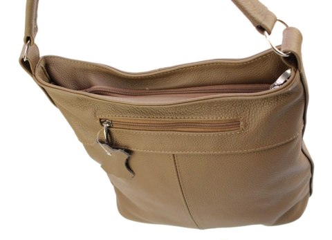 Torebka Skórzana MAGRE (PL) AŚKA Skóra Naturalna MLECZNA CZEKOLADA