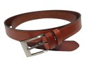 Pasek Skórzany Męski CezMar (PL) 30 mm "IMITACJA SZYCIA" BRĄZOWY Skóra Licowa
