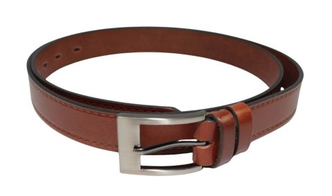 Pasek Skórzany Męski CezMar (PL) 30 mm "IMITACJA SZYCIA" BRĄZOWY Skóra Licowa