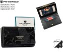 Portfel Damski Skórzany Peterson Klamra I Klapka Skóra Naturalna RFID PTN PS-108 CZARNY 14 x 9 x 3 [cm]