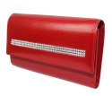 Portfel Damski Skórzany Rovicky (PL) Średni Klamra Z Klapką Wewnątrz Skóra Naturalna CPR 047 CZERWONY 18,5 x 11 x 3,5 [cm]