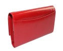 Portfel Damski Skórzany Rovicky (PL) Średni Klamra Z Klapką Wewnątrz Skóra Naturalna CPR 047 CZERWONY 18,5 x 11 x 3,5 [cm]
