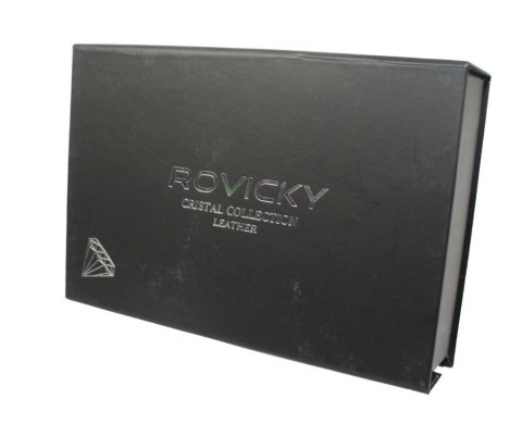 Portfel Damski Skórzany Rovicky (PL) Średni Klamra Z Klapką Wewnątrz Skóra Naturalna CPR 047 CZERWONY 18,5 x 11 x 3,5 [cm]