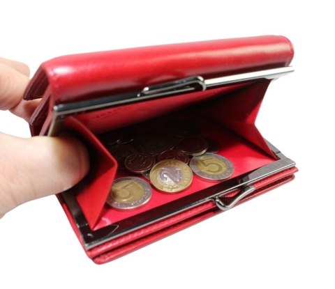 Portfel Damski Skórzany VERMARI Klamra Skóra Naturalna Z Klapką 47009 10 x 3 x 12,5 [cm]