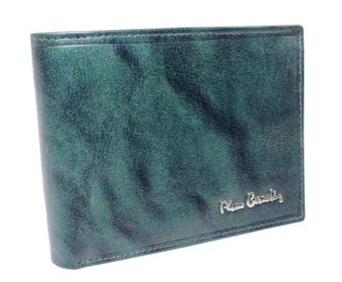 Portfel Męski PIERRE CARDIN Skóra Licowa Duży Poziomy Bez Zapięcia  18062 ,,MOZAJKA,, MORSKI 12 x 9,5 x 2,5 [cm]