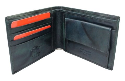Portfel Męski PIERRE CARDIN Skóra Licowa Duży Poziomy Bez Zapięcia  18062 ,,MOZAJKA,, MORSKI 12 x 9,5 x 2,5 [cm]