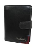 Portfel Męski PIERRE CARDIN Skóra Licowa RFID Duży Pionowy Z Zapięciem MATOWY Z OZDOBNYM ELEMENTEM 331A 13 x 10 x 3 [cm]