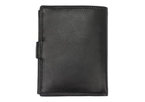 Portfel Męski Skórzany MONEY KEPPER Duży Pionowy Z Zapinką Dwa Skrzydełka CC5601B-4 RFID ,,MOTOCYKL,, CZARNY 13 x 10 x 2 [cm]