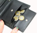 Portfel Męski Skórzany MONEY KEPPER Duży Pionowy Z Zapinką Dwa Skrzydełka CC5601B-4 RFID ,,MOTOCYKL,, CZARNY 13 x 10 x 2 [cm]