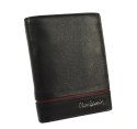Portfel Męski Skórzany PIERRE CARDIN Skóra Licowa Duży Pionowy Bez Zapięcia Dwa Skrzydełka Z Zapinką Wewnątrz RFID TILAK15-326