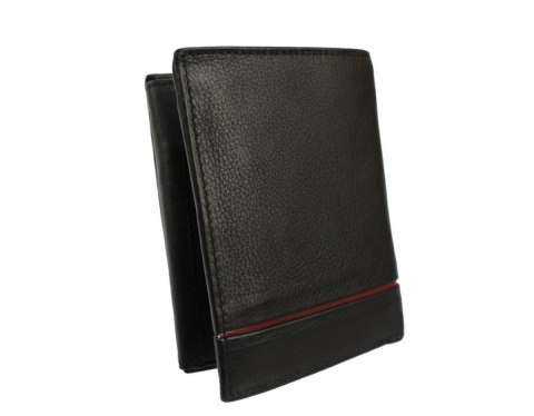 Portfel Męski Skórzany PIERRE CARDIN Skóra Licowa Duży Pionowy Bez Zapięcia Dwa Skrzydełka Z Zapinką Wewnątrz RFID TILAK15-326