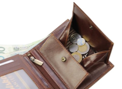 Portfel Męski Skórzany ROVICKY Skóra Licowa Duży Pionowy Z Zapięciem N62L-RVT