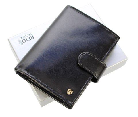 Portfel Męski Skórzany ROVICKY Skóra Licowa Duży Pionowy Z Zapięciem N62L-RVT