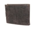 Portfel Męski Skórzany WILD Skóra Licowa Duży Poziomy Z Zapięciem RFID CZEKOLADOWY Zamszowy 9014 12,5 x 10 x 2  [cm]