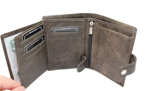 Portfel Męski WILD E-skóra Duży Pionowy Z Zapięciem WI1141-1 12,5 x 9,5 x 2 [cm]