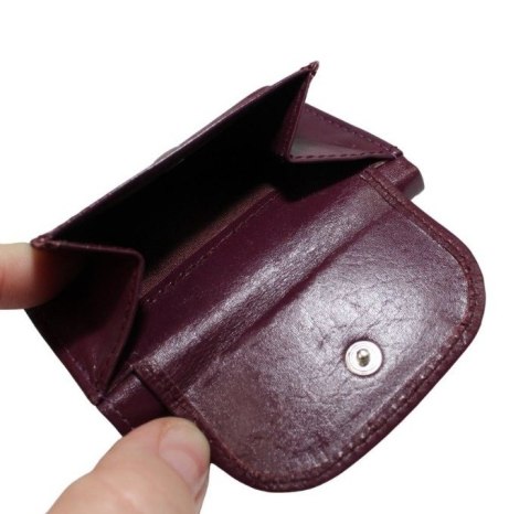 Portfel Skórzany Peterson Skóra Licowa Mały Poziomy - Sakiewka PTN-86 9 x 7 x 2 [cm] 