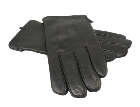 Rękawiczki Męskie PolskaGalanteria Ocieplane Ze Skóry Renifera Rozmiar 11 1/2 ELEGANCKIE PRZESZYCIE CZARNE