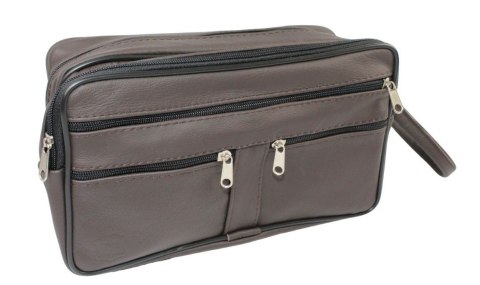 Saszetka Męska Skórzana Bardzo Duża GRETOS (PL) MAKO I Skóra Naturalna CZEKOLADOWY 27 x 16 x 10 [cm]