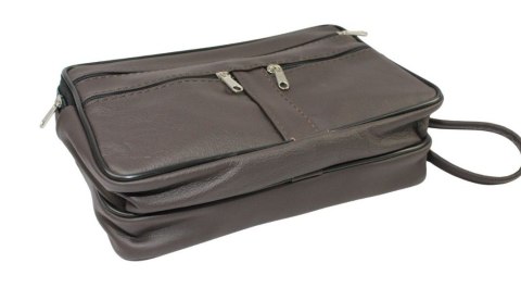 Saszetka Męska Skórzana Bardzo Duża GRETOS (PL) MAKO I Skóra Naturalna CZEKOLADOWY 27 x 16 x 10 [cm]