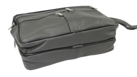 Saszetka Męska Skórzana Bardzo Duża GRETOS (PL) MAKO I Skóra Naturalna GRAFITOWY 27 x 16 x 10 [cm]