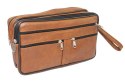Saszetka Męska Skórzana Bardzo Duża GRETOS (PL) MAKO I Skóra Naturalna KARMELOWY 27 x 16 x 10 [cm]